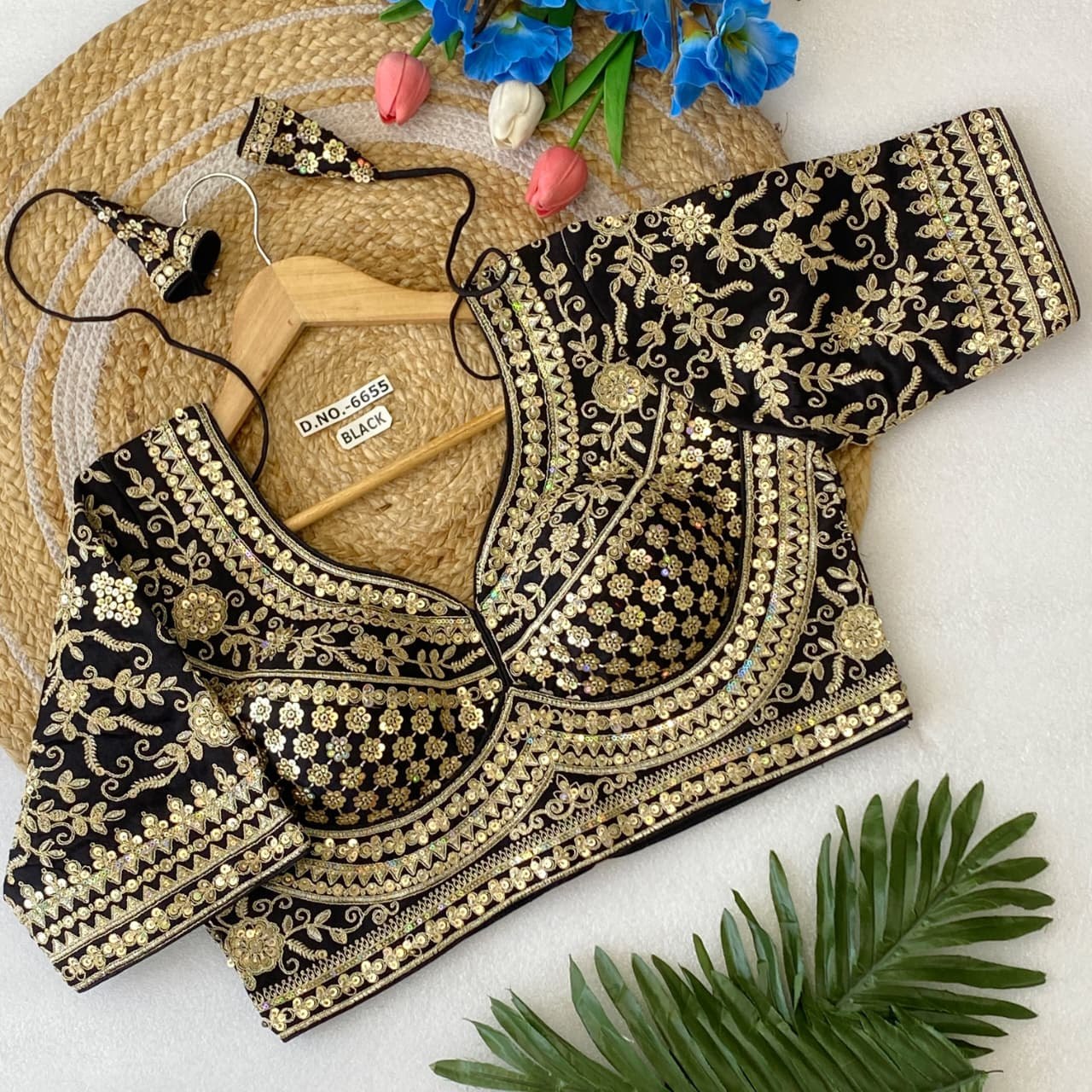 Ready-Made Bridal Fancy Blouse Black