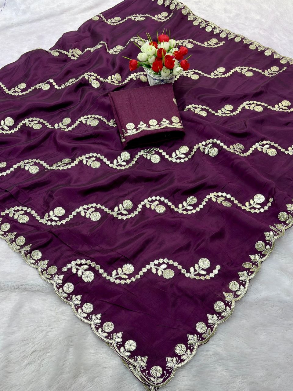 Premium HO Silk Saree with Multi Coding Work, Foil Work & Cut Work Border (Rich C-Pallu)