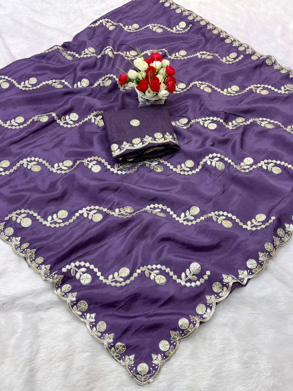Premium HO Silk Saree with Multi Coding Work, Foil Work & Cut Work Border (Rich C-Pallu)