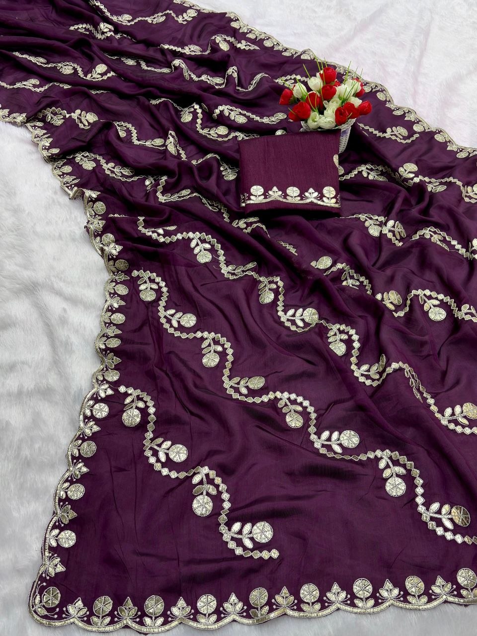 Premium HO Silk Saree with Multi Coding Work, Foil Work & Cut Work Border (Rich C-Pallu)