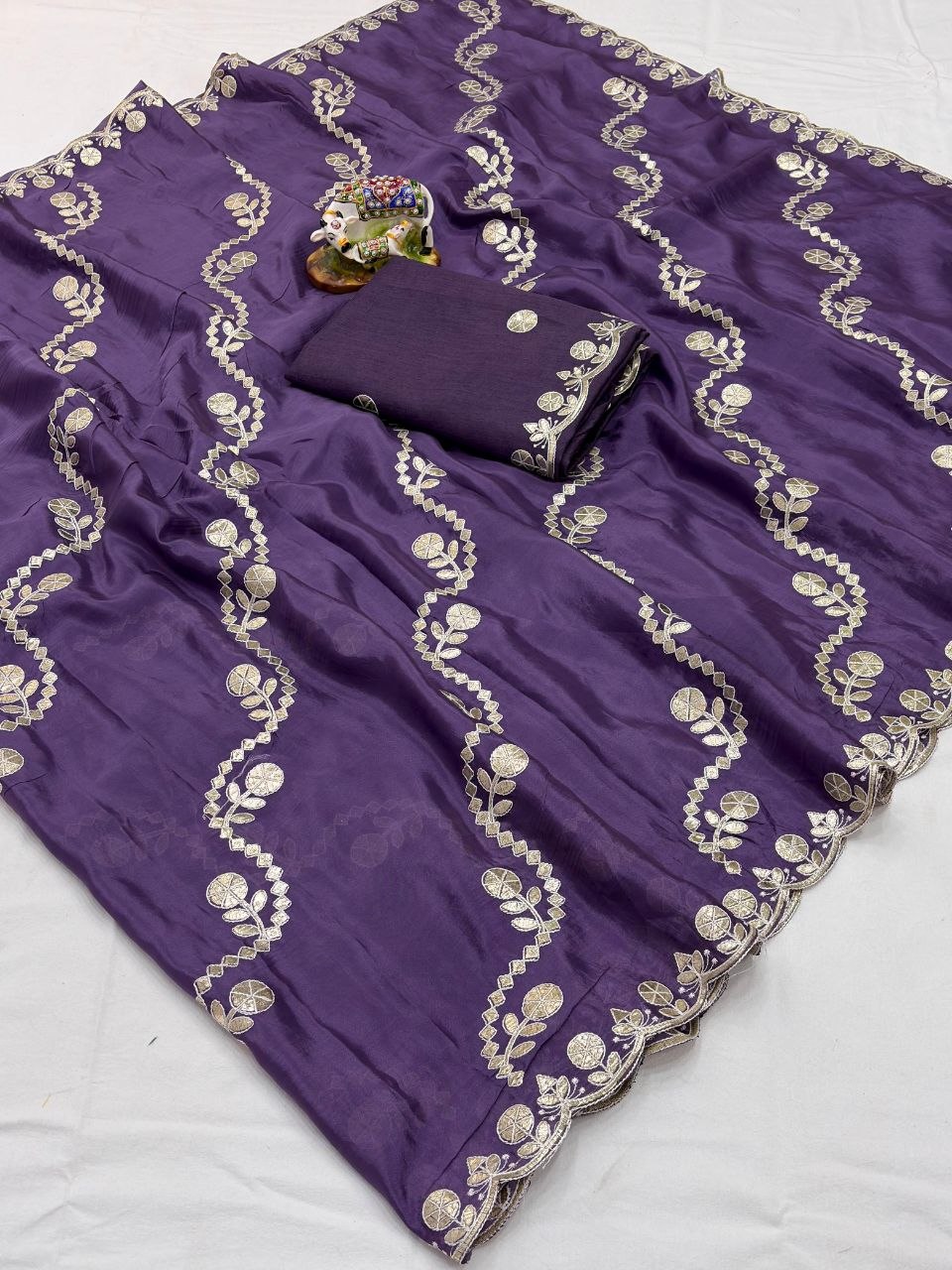 Premium HO Silk Saree with Multi Coding Work, Foil Work & Cut Work Border (Rich C-Pallu)