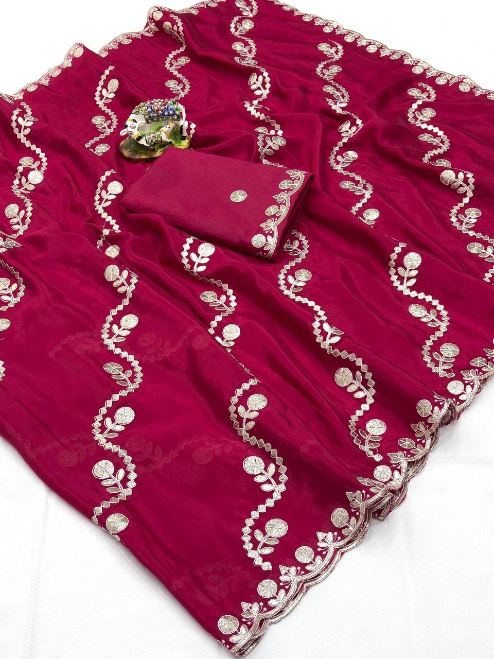 Premium HO Silk Saree with Multi Coding Work, Foil Work & Cut Work Border (Rich C-Pallu)