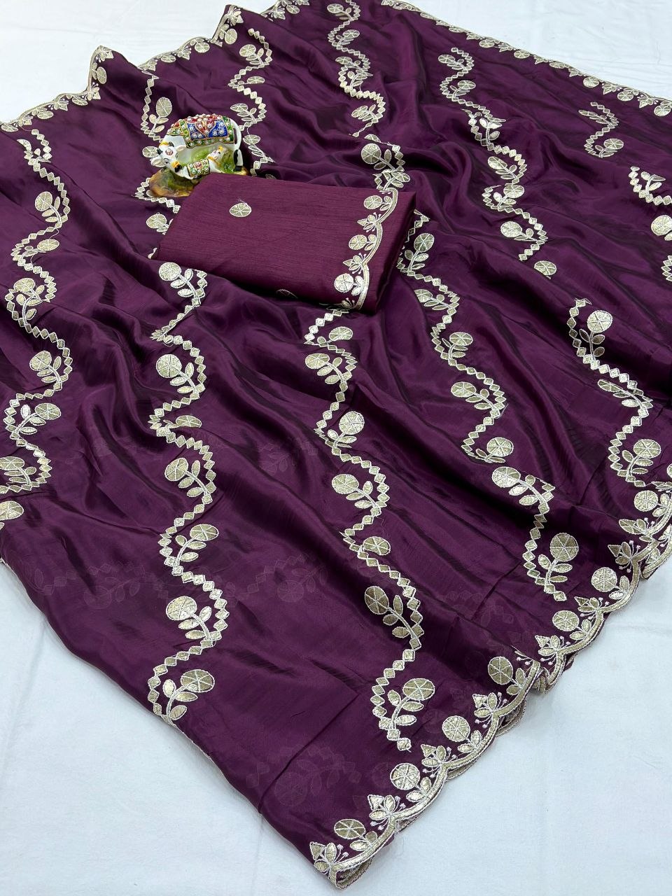 Premium HO Silk Saree with Multi Coding Work, Foil Work & Cut Work Border (Rich C-Pallu)
