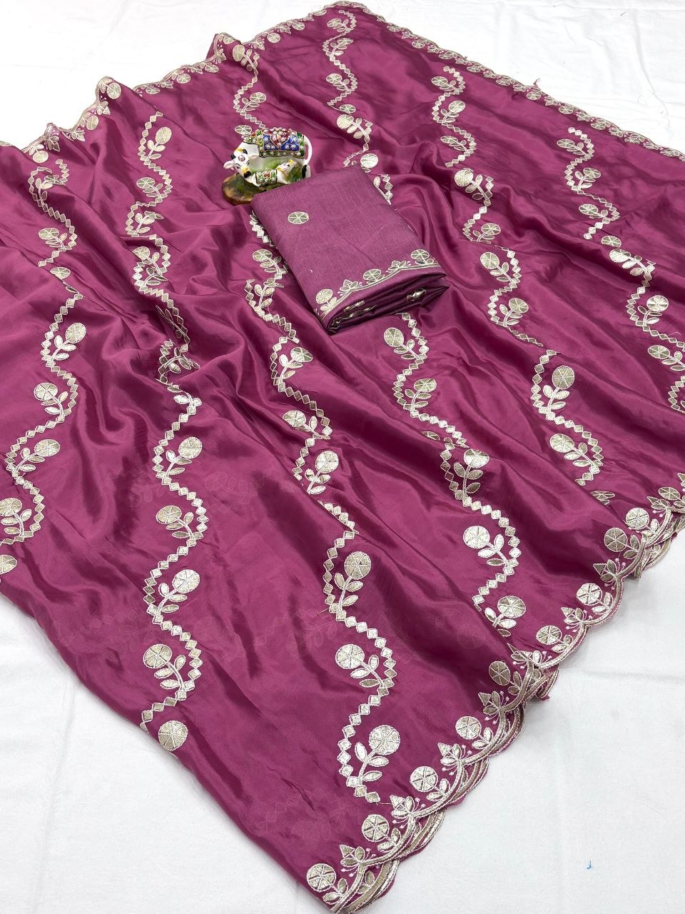 Premium HO Silk Saree with Multi Coding Work, Foil Work & Cut Work Border (Rich C-Pallu)